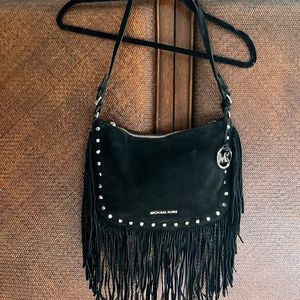 Michael Kors fringe suede handbag